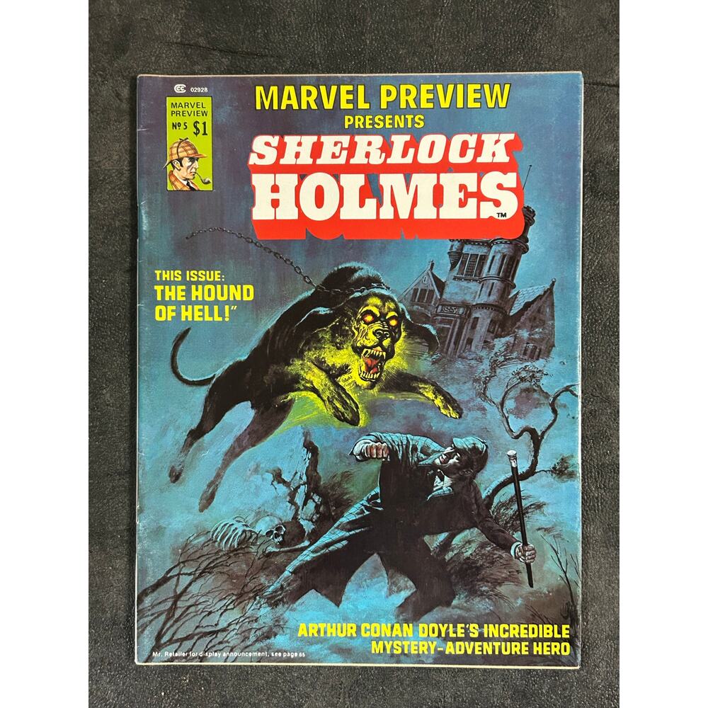 Marvel Preview #5 (1976 Curtis Magazine) Sherlock Homes Hounds of Hell